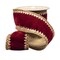 4" Ruby Red Velvet Ribbon with Gold Beaded Trim – Luxury Ribbon Roll-5yds